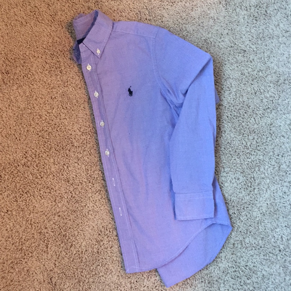 Boys Ralf Lauren Purple Dress Shirt- size 10